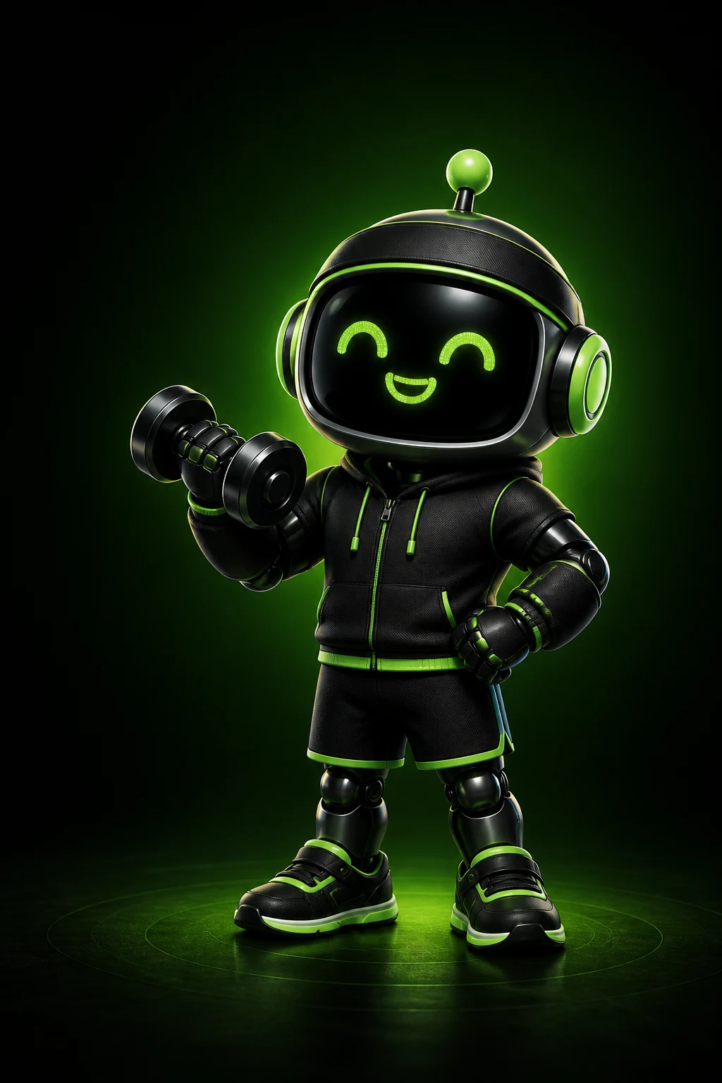 Дружелюбный AI-тренер Easy-Buddy с гантелью